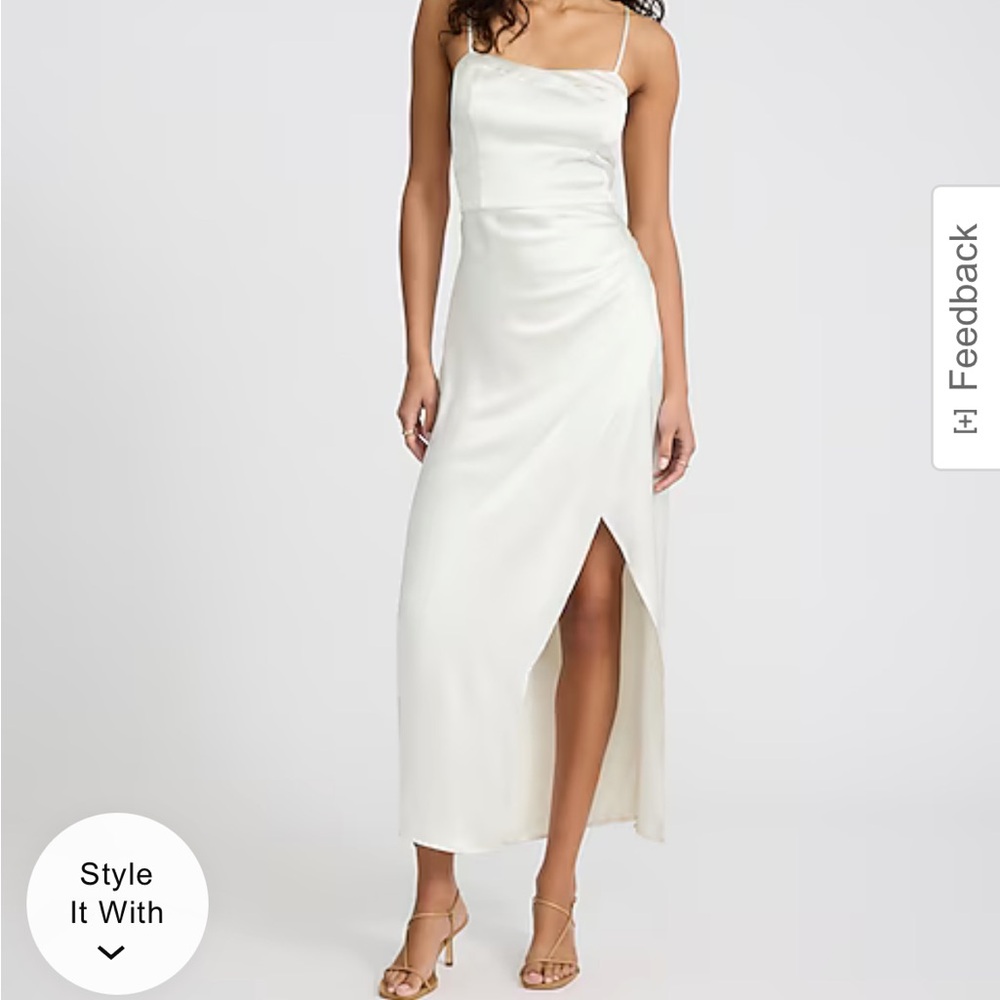 Express Ivory Satin Maxi Dress
